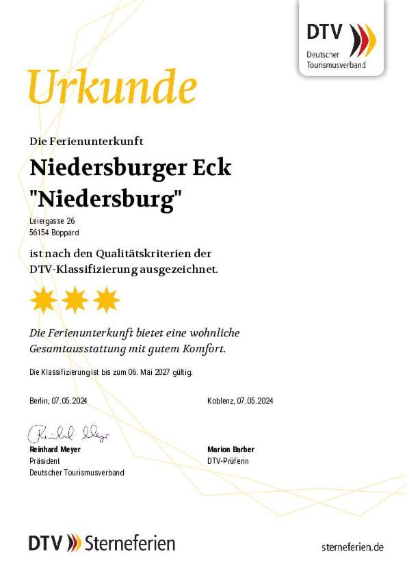 Niedersburger Eck, Wandern, Radfahren, Geniessen, Erholen Apartment Boppard Ngoại thất bức ảnh
